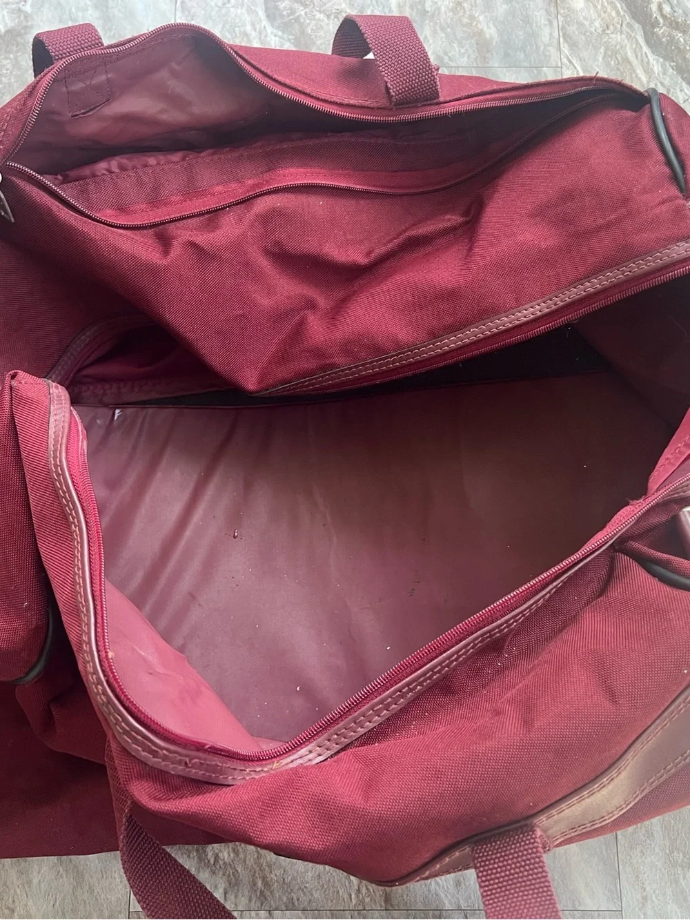 Vintage Samsonite Carry On Luggage Carry On Bag Tote Duffel Travel Bag Maroon